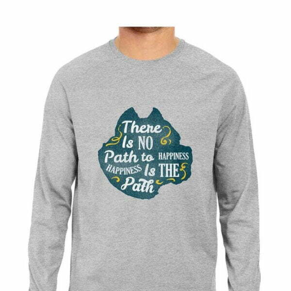 Happiness Men's Round Neck Full Sleeve T-shirt - Its Clover