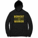 Workout Warrier Men's Hooded Sweatshirt with Kangaroo Pockets its clover