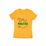 Bee Positive Women's Round Neck T-shirt - Its Clover