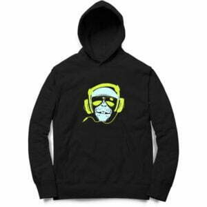 Monkey Music Men's Hooded Sweatshirt with Kangaroo Pockets