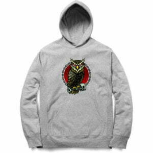 Owl Men's Hooded Sweatshirt with Kangaroo Pockets