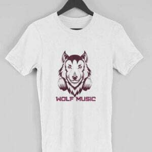 Wolf Music Men's Round Neck Half Sleeve T-shirt