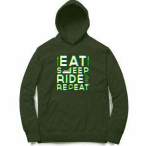 Eat Sleep Repeat Men's Hooded Sweatshirt with Kangaroo Pockets