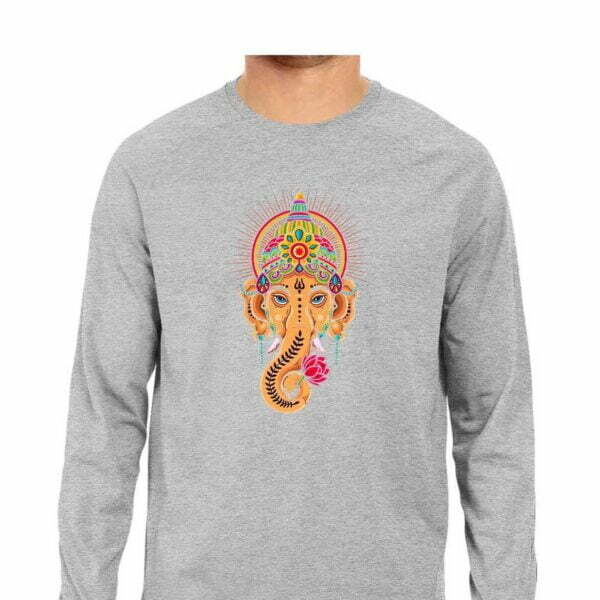 Ganesha Men's Round Neck Full Sleeve T-shirt - Its Clover
