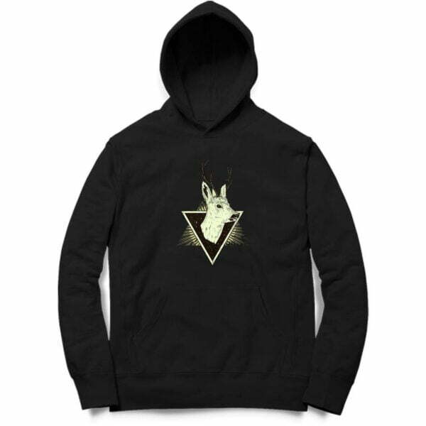 Graphic Hooded Sweatshirt with Kangaroo Pockets - Its Clover