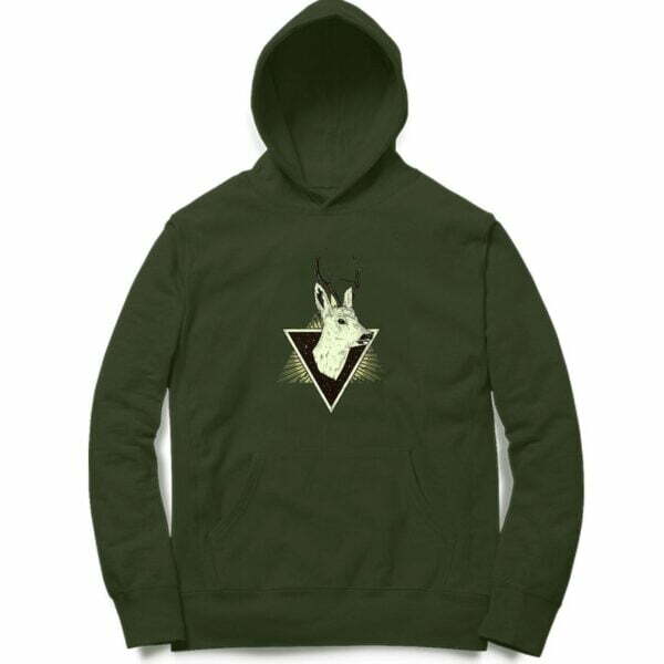 Graphic Hooded Sweatshirt with Kangaroo Pockets - Its Clover