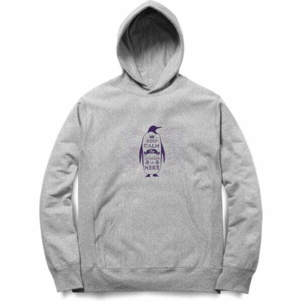 Graphic Hooded Sweatshirt with Kangaroo Pockets - Its Clover