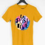 Be Positive Men's Round Neck Half Sleeve T-shirt - Its Clover