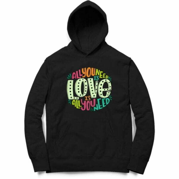 Love Hooded Sweatshirt with Kangaroo Pockets - Its Clover