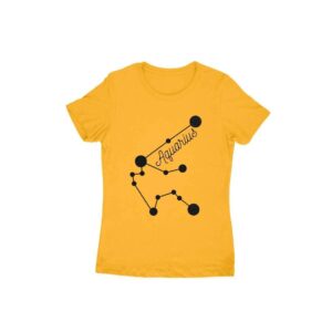 Aquarius Zodiac Women's Round Neck T-shirt - Its Clover