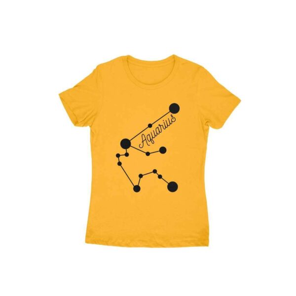 Aquarius Zodiac Women's Round Neck T-shirt - Its Clover