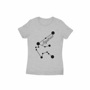 Aquarius Zodiac Women's Round Neck T-shirt - Its Clover