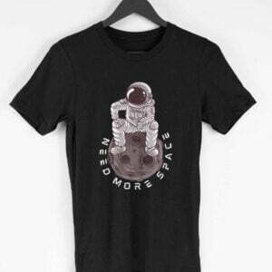 Need More Space Men's Round Neck Half Sleeve T-shirt - Its Clover