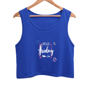 Hello Friday Women's Crop Tank Top its clover