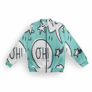 Chat Style Men's Zipper Bomber Jacket With Pockets its clover