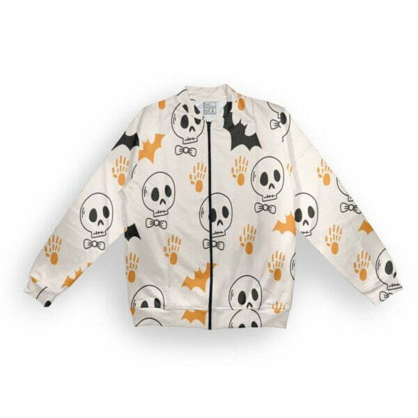 Halloween Style Men's Zipper Bomber Jacket With Pockets its clover