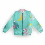Flamingo Style Men's Zipper Bomber Jacket With Pockets its clover