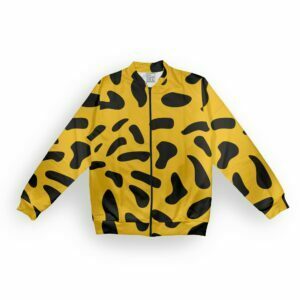Leopard Style Men's Zipper Bomber Jacket With Pockets its clover