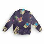 Cool 90's Style Men's Zipper Bomber Jacket With Pockets its clover