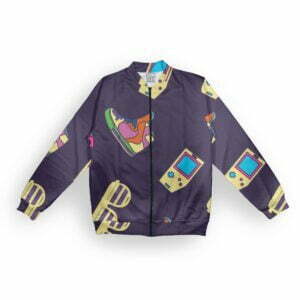 Cool 90's Style Men's Zipper Bomber Jacket With Pockets its clover