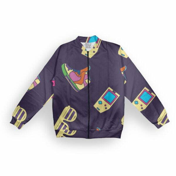 Cool 90's Style Men's Zipper Bomber Jacket With Pockets its clover