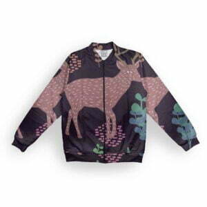 Jungle Style Men's Zipper Bomber Jacket With Pockets its clover