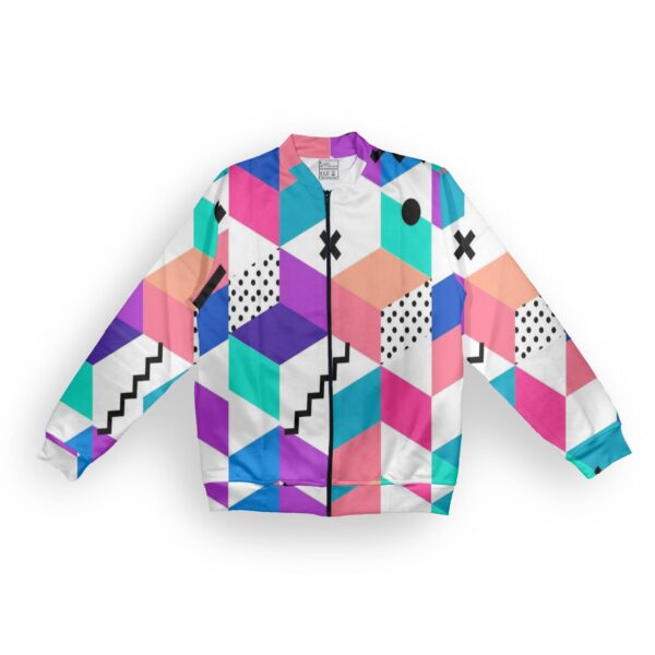 Cube Style Men's Zipper Bomber Jacket With Pockets its clover
