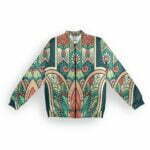 Indian Style Men's Zipper Bomber Jacket With Pockets its clover