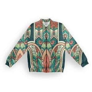 Indian Style Men's Zipper Bomber Jacket With Pockets its clover