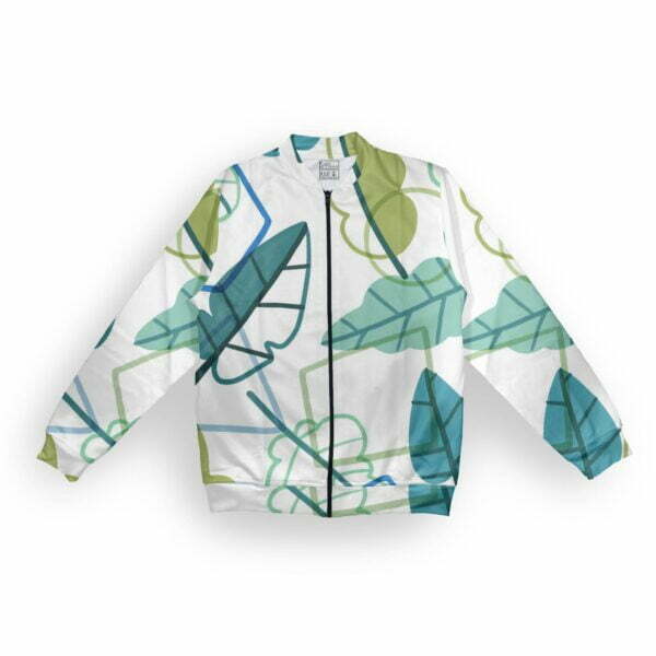 Leaf Style Men's Zipper Bomber Jacket With Pockets its clover
