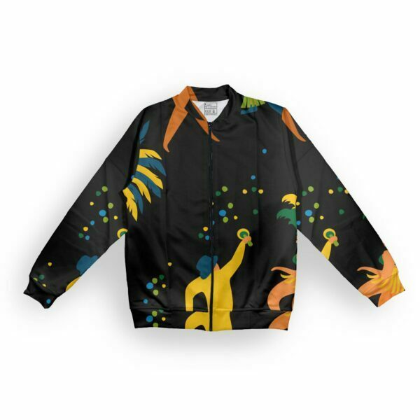 Dance Wild Style Men's Zipper Bomber Jacket With Pockets its clover