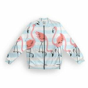 Birds Style Men's Zipper Bomber Jacket With Pockets its clover