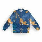 Tiger Style Men's Zipper Bomber Jacket With Pockets its clover