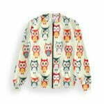 Owl Style Women's Zipper Bomber Jacket With Pockets its clover