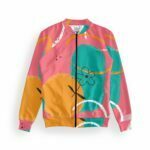 Unique Pink Style Women's Zipper Bomber Jacket With Pockets its clover
