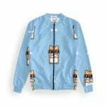 Cool Cat Women's Zipper Bomber Jacket With Pockets its clover