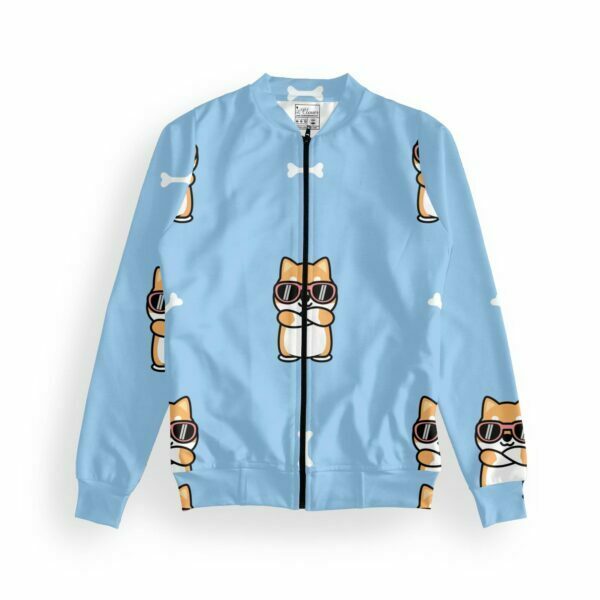 Cool Cat Women's Zipper Bomber Jacket With Pockets its clover