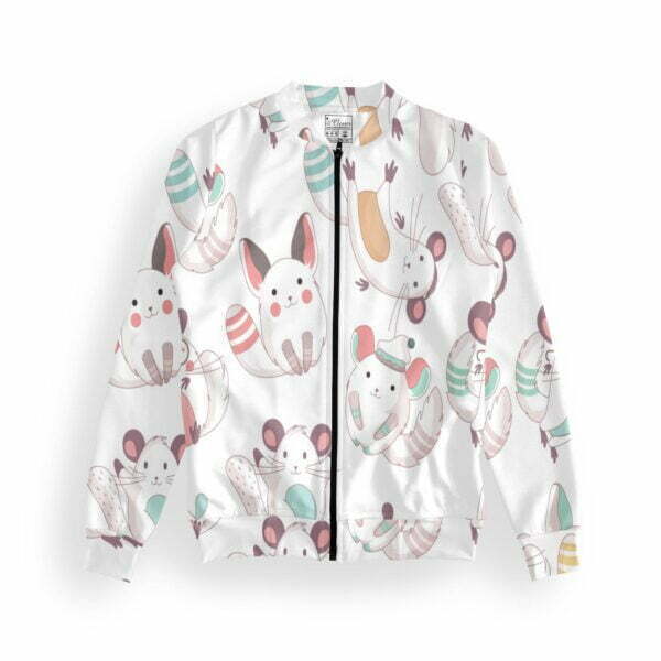 Cutest Mouse Women's Zipper Bomber Jacket With Pockets its clover