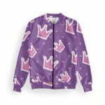 Queen Women's Zipper Bomber Jacket With Pockets its clover