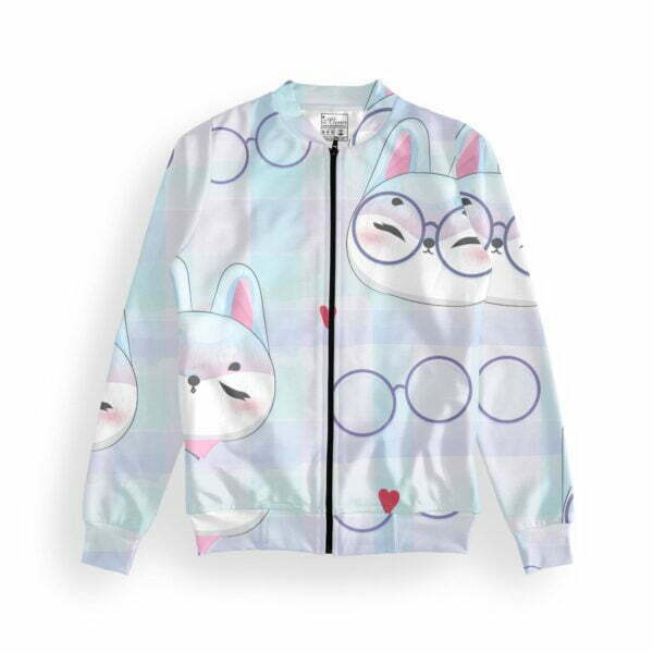 Cutest Cat Women's Zipper Bomber Jacket With Pockets its clover