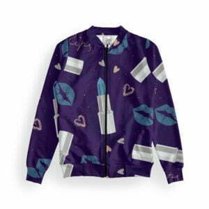 Make Up Artist Women's Zipper Bomber Jacket With Pockets its clover