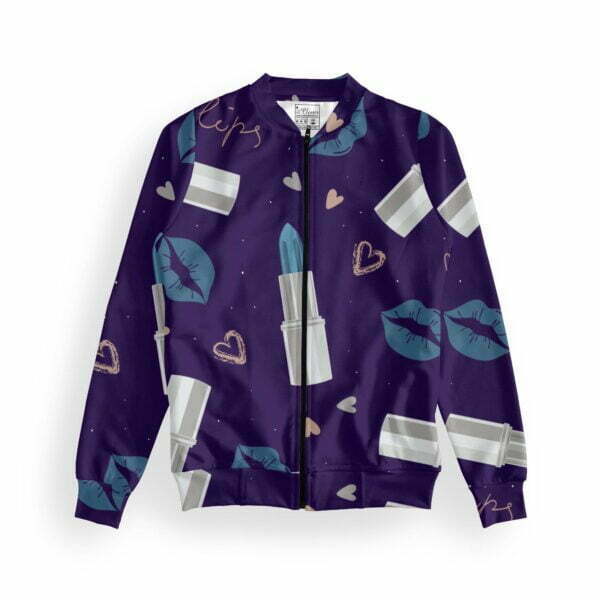 Make Up Artist Women's Zipper Bomber Jacket With Pockets its clover