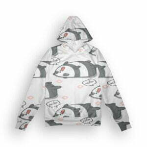 Panda Style Women's All over print Hoodie with Pockets its clover