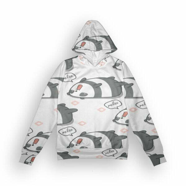 Panda Style Women's All over print Hoodie with Pockets its clover