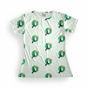 Birds Women's Round Neck All over print T-shirt its clover