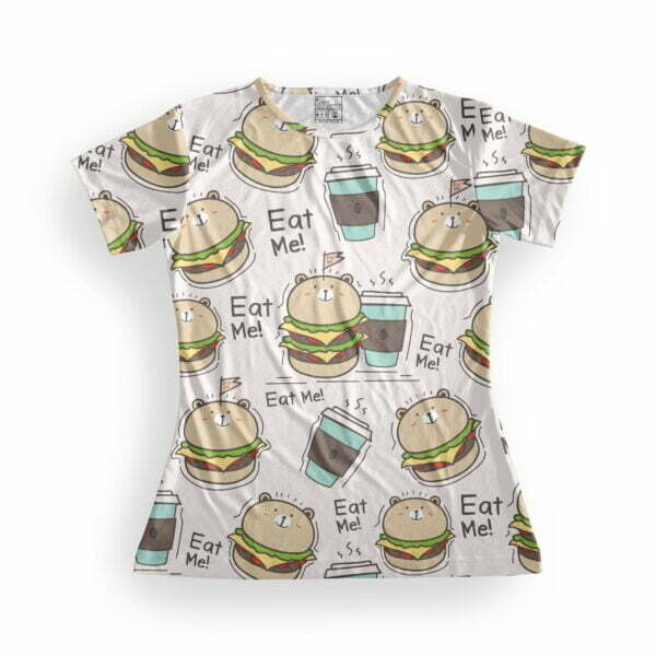 Eat Me Women's Round Neck All over print T-shirt its clover