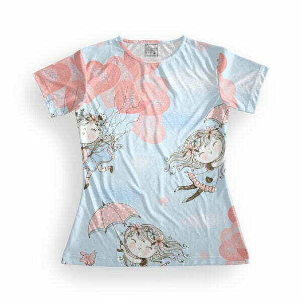 Beautiful Women's Round Neck All over print T-shirt its clover