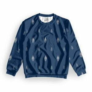 Navy Blue Print Style Men's All over print Sweatshirt its clover