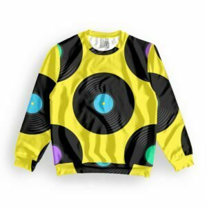 Music Disc Style Men's All over print Sweatshirt its clover