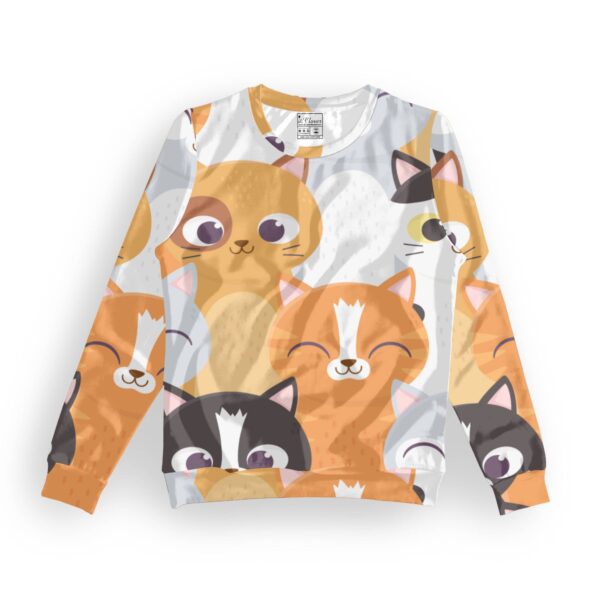 Cute Cat Style Women's All over print Sweatshirt its clover